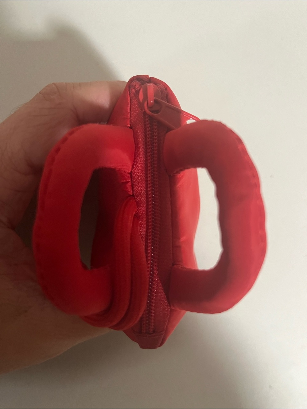 Compact Red Mini Tote Keychain Bag - Picture 4 of 5